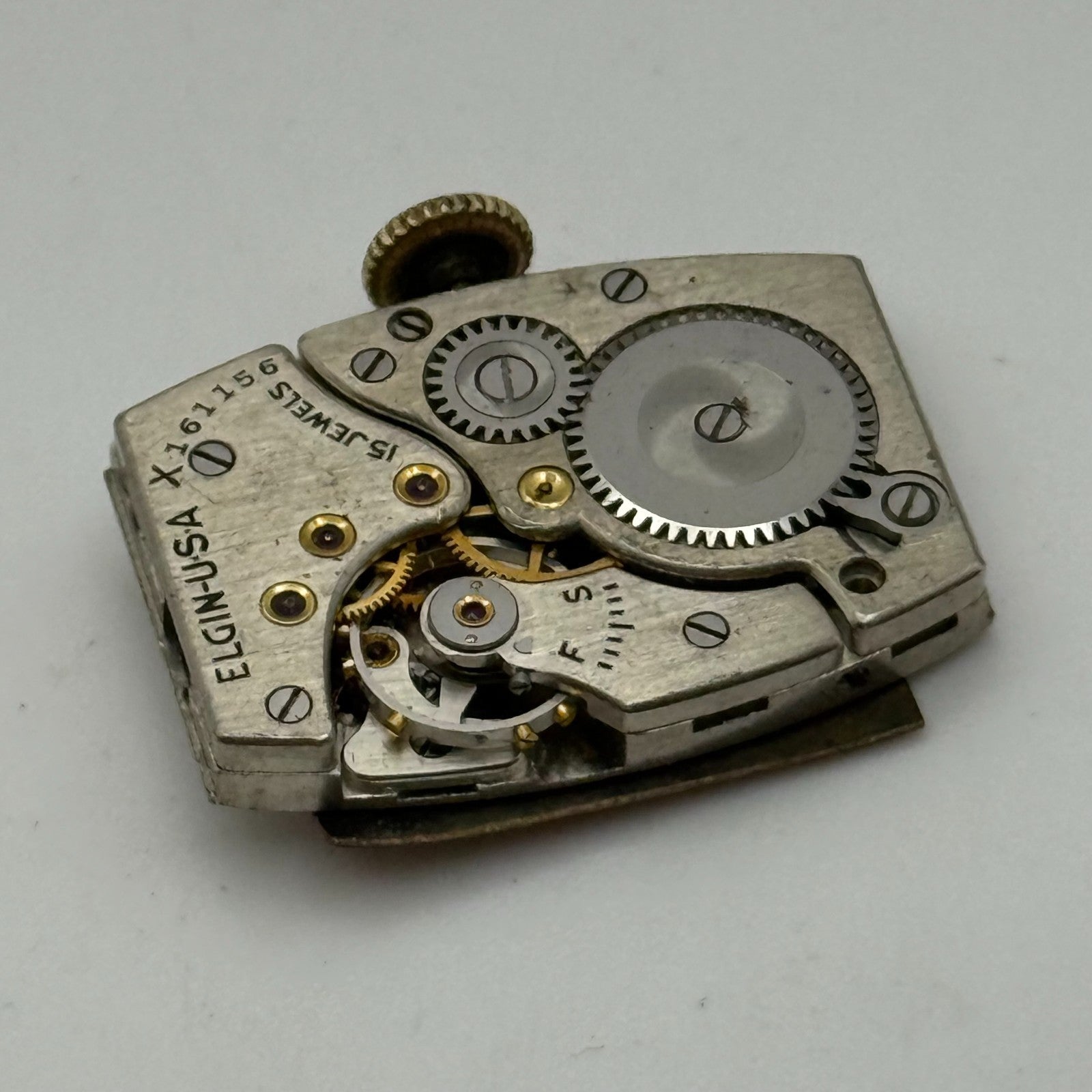 1939 Vintage 15/0s Elgin 536 Model 1 American Watch Movement PARTS REPAIR