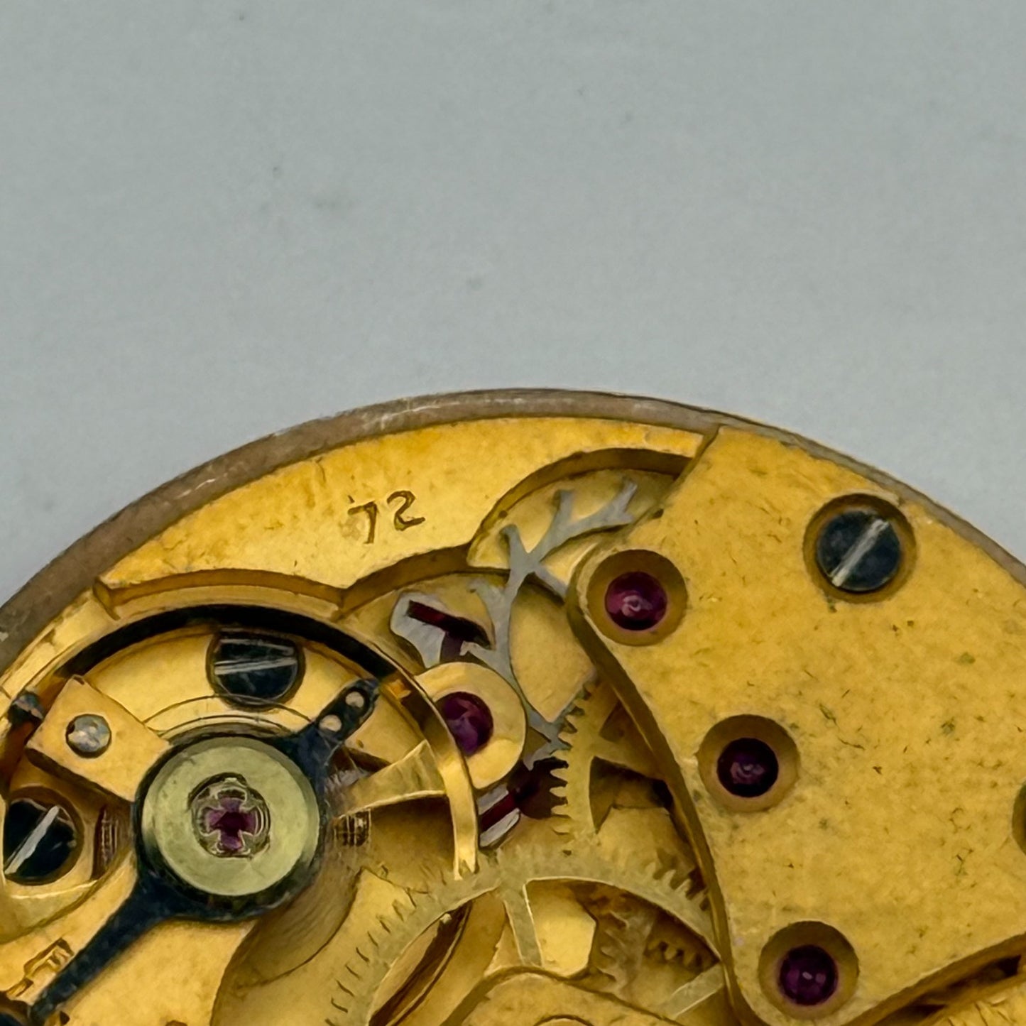 Smiths De Luxe 72 Shockproof Watch Movement Manual Wind Vintage Parts 26.9mm