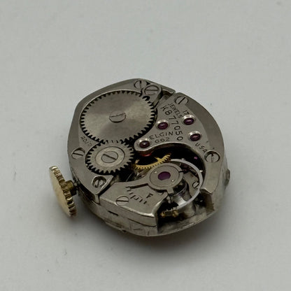 Elgin 662 Watch Movement 17 Jewels USA Vintage American Parts Repair 14.3mm