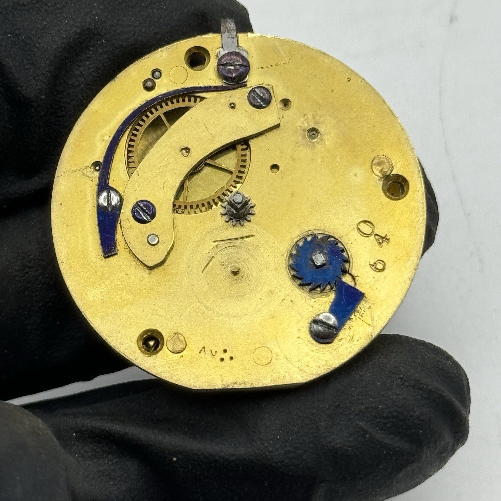 33.7mm Unidentified Quality Fusee Antique Pocket Watch Movement FOR PARTS