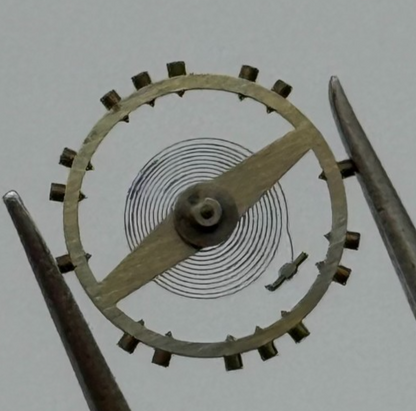 ETA 1080 Balance Wheel Complete And Spring  157 M Watch Movement Parts NOS