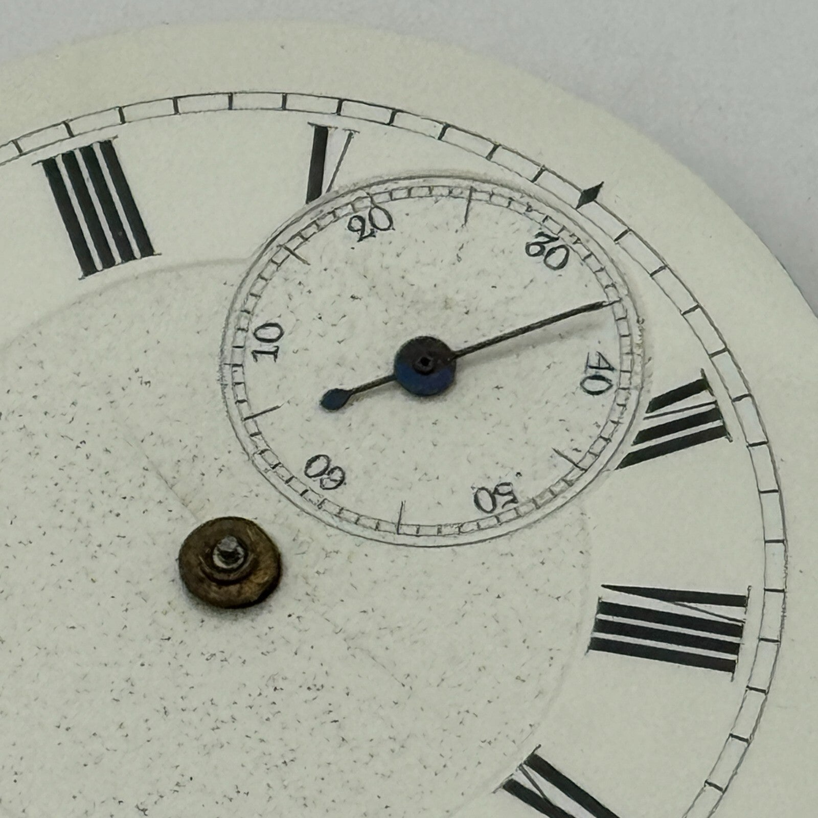 36.2mm Antique Key Wound Partial Pocket Watch Movement PARTS REPAIR SPARES