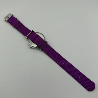Zeiger Ladies Quartz Watch Rainbow Dial Purple Strap Working 33mm New Battery