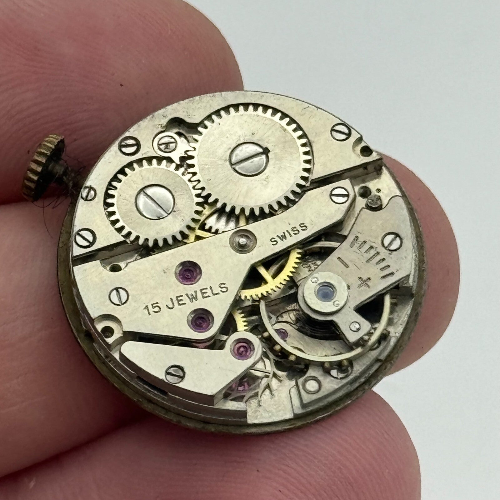 23.6mm AS 1123 1124 Manual Wind 15 Jewels Watch Movement Swiss Vintage PARTS
