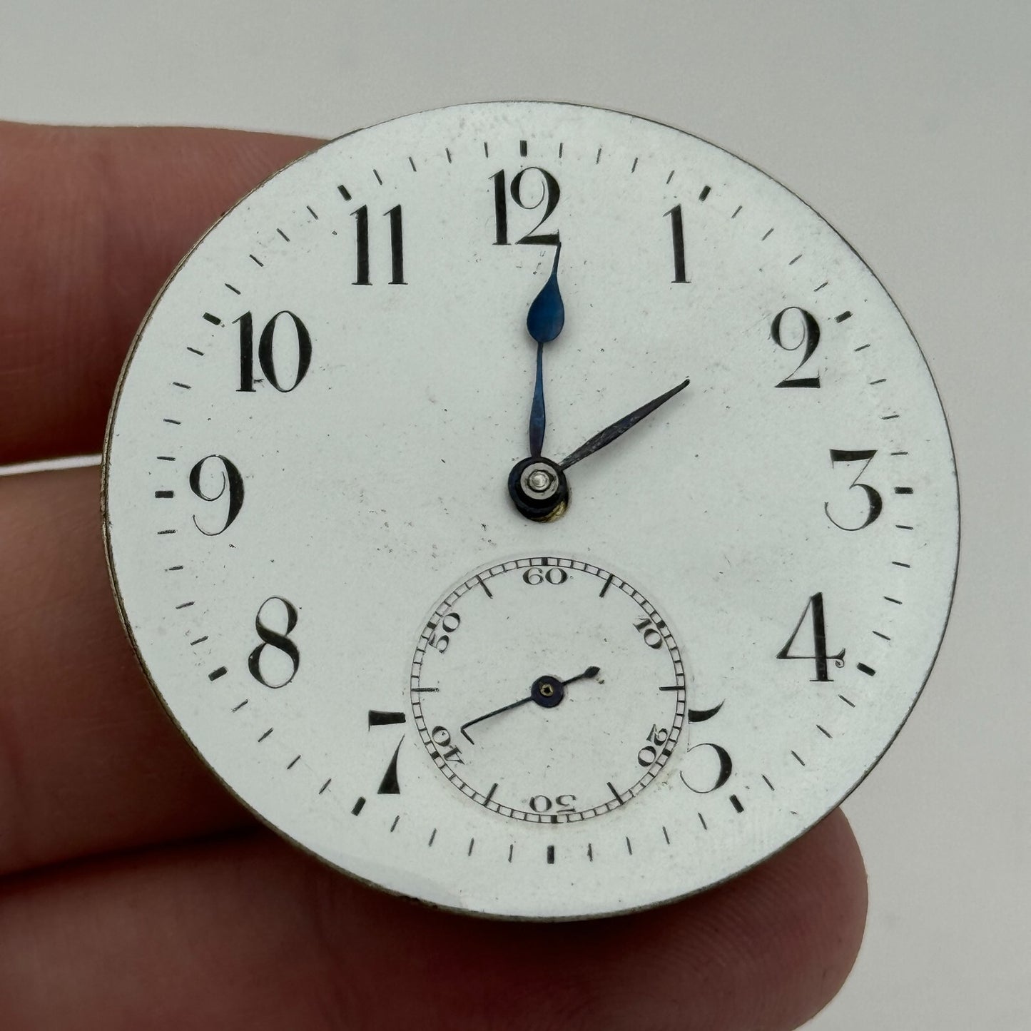 43.1mm Vintage Open Face Swiss Made Pocket Watch Movement PARTS REPAIR SPARES