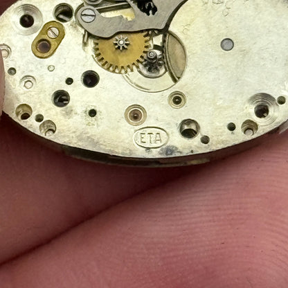 14.7mm ETA Oval 15 Jewels Swiss Manual Wind Watch Movement Vintage PARTS SPARES