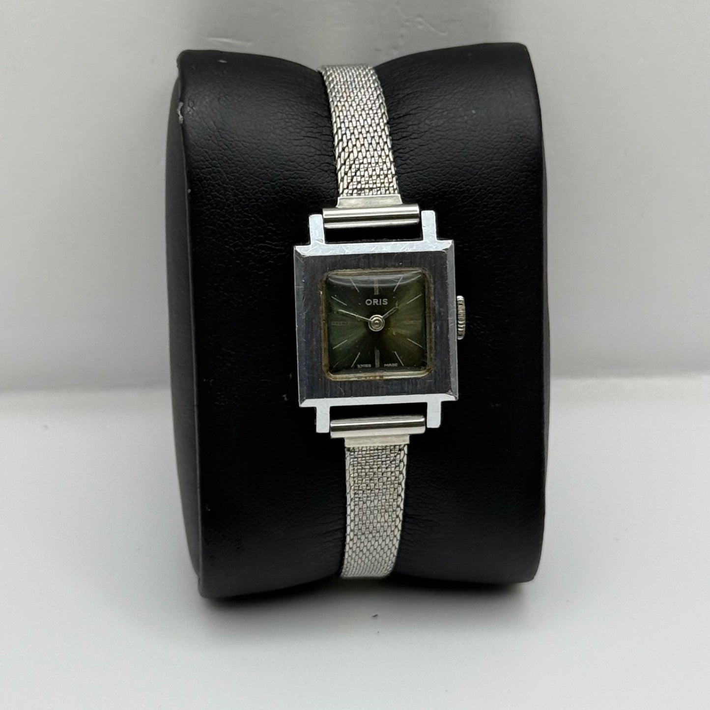 20mm 1970s Vintage Oris Green Dial Ladies Engraved Manual Wind Watch PARTS