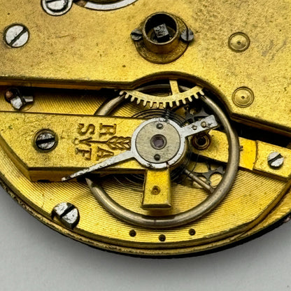 45.7mm Antique Key Wound Roman Numerals Dial Pocket Watch Movement PARTS SPARES