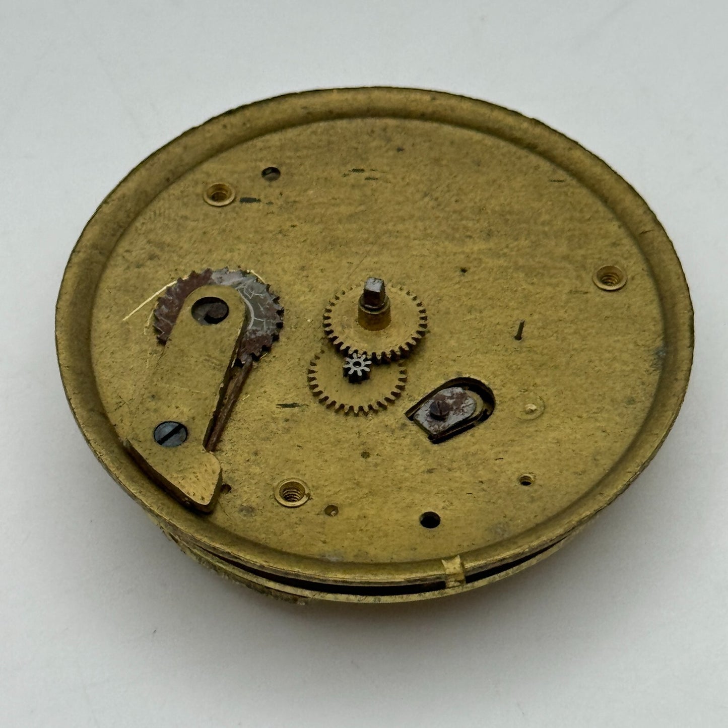 47.6mm Antique Railway Timekeeper Key Wound Pocket Watch Movement PARTS REPAIR