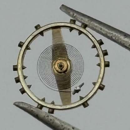 ETA 2412 Balance Wheel Complete And Spring 6 3/4''' 1257 M Watch Movement Parts 