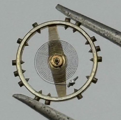 ETA 2412 Balance Wheel Complete And Spring 6 3/4''' 1257 M Watch Movement Parts 