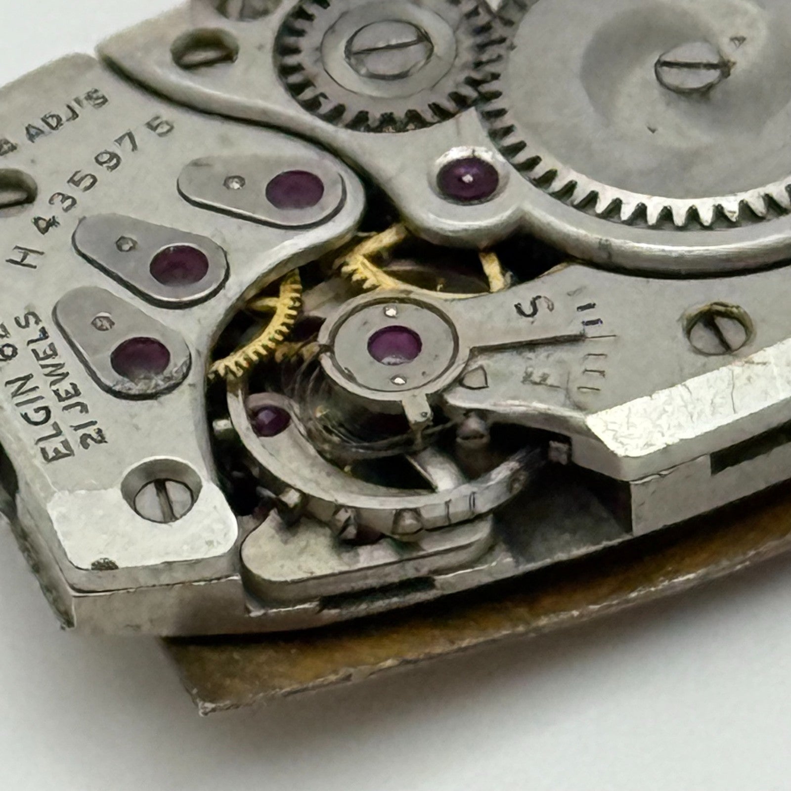 1950 Vintage 15/0s Lord Elgin 626 Model 2 American Watch Movement PARTS REPAIR