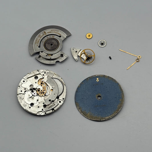 Corum ETA 2892 Automatic Watch Movement & Blue Dial Vintage Swiss Parts 28.3mm