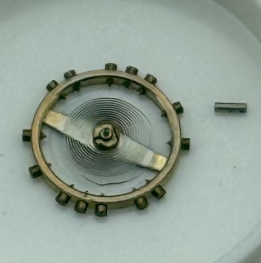 FHF 59-21 Balance Wheel Complete And Spring  Inca M Watch Movement Parts NOS