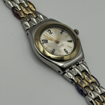 2007 Swatch Irony Ladies Quartz Watch Two-Tone Bracelet Swiss 24mm PARTS REPAIR