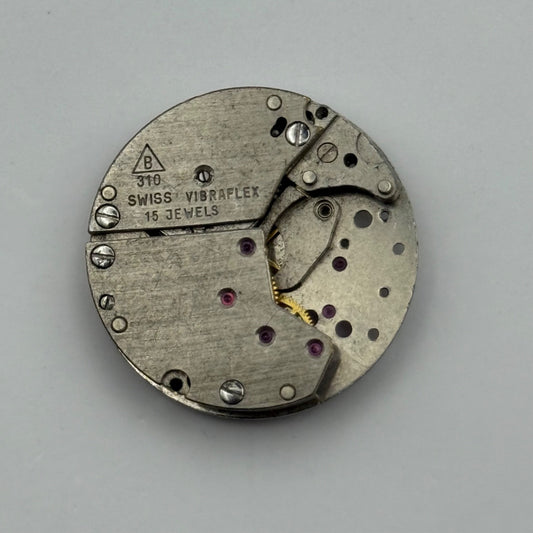 Buser B 310 Watch Movement Vibraflex Manual Wind Vintage Incomplete Parts 23.6mm