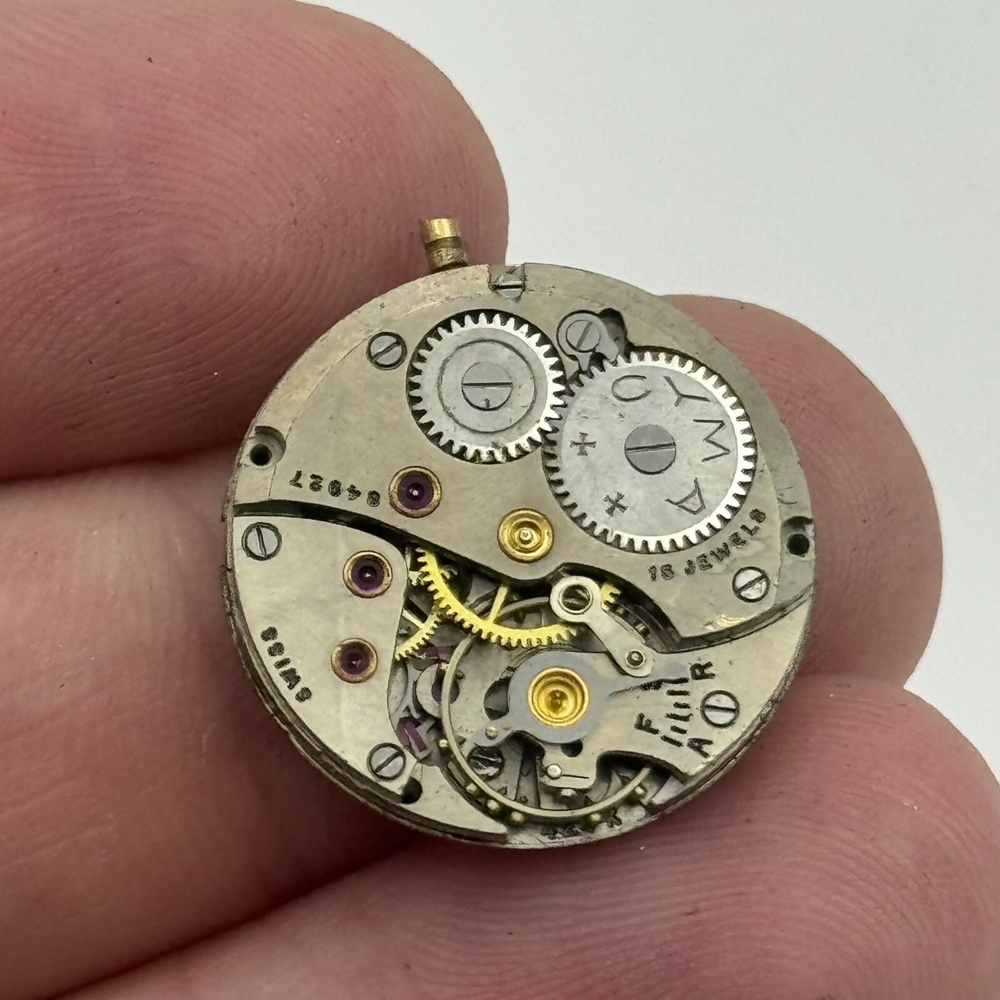 19.7mm Cyma Ref 424k Sub Seconds Manual Wind Watch Movement Swiss Vintage PARTS