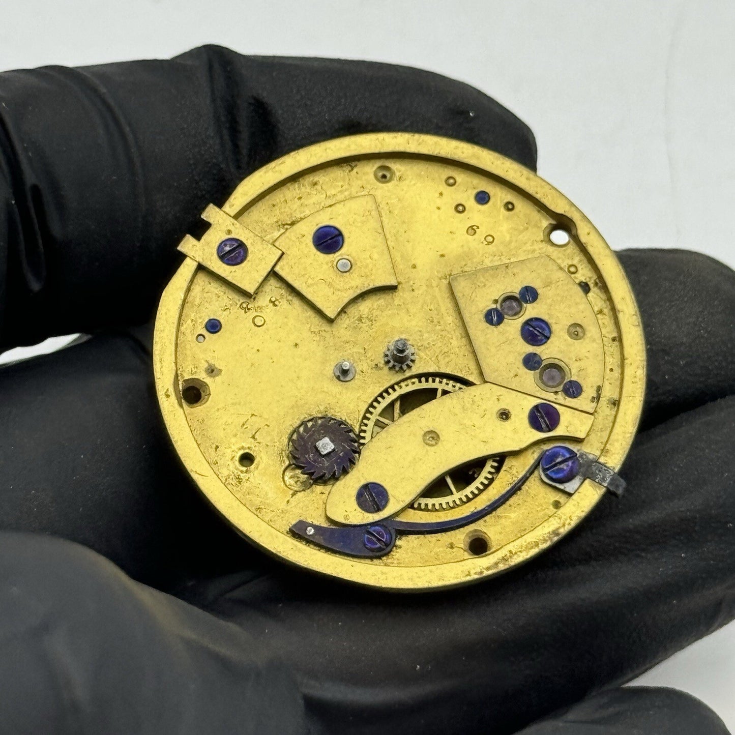 37.3mm Barwise London Antique Fusee Pocket Watch Movement FOR PARTS Repair