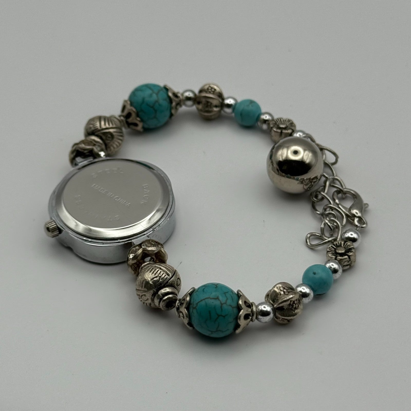 YLQ Ladies Quartz Watch Crystal Accents Beaded Design Bracelet Working 25mm