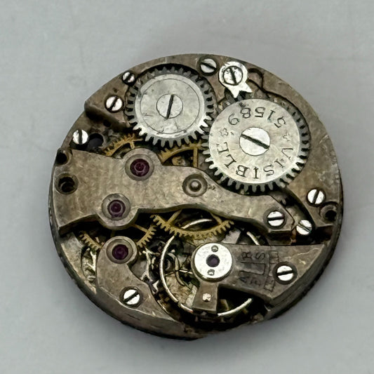 19.7mm Vintage Visible 51589 Manual Wind Watch Movement PARTS REPAIR