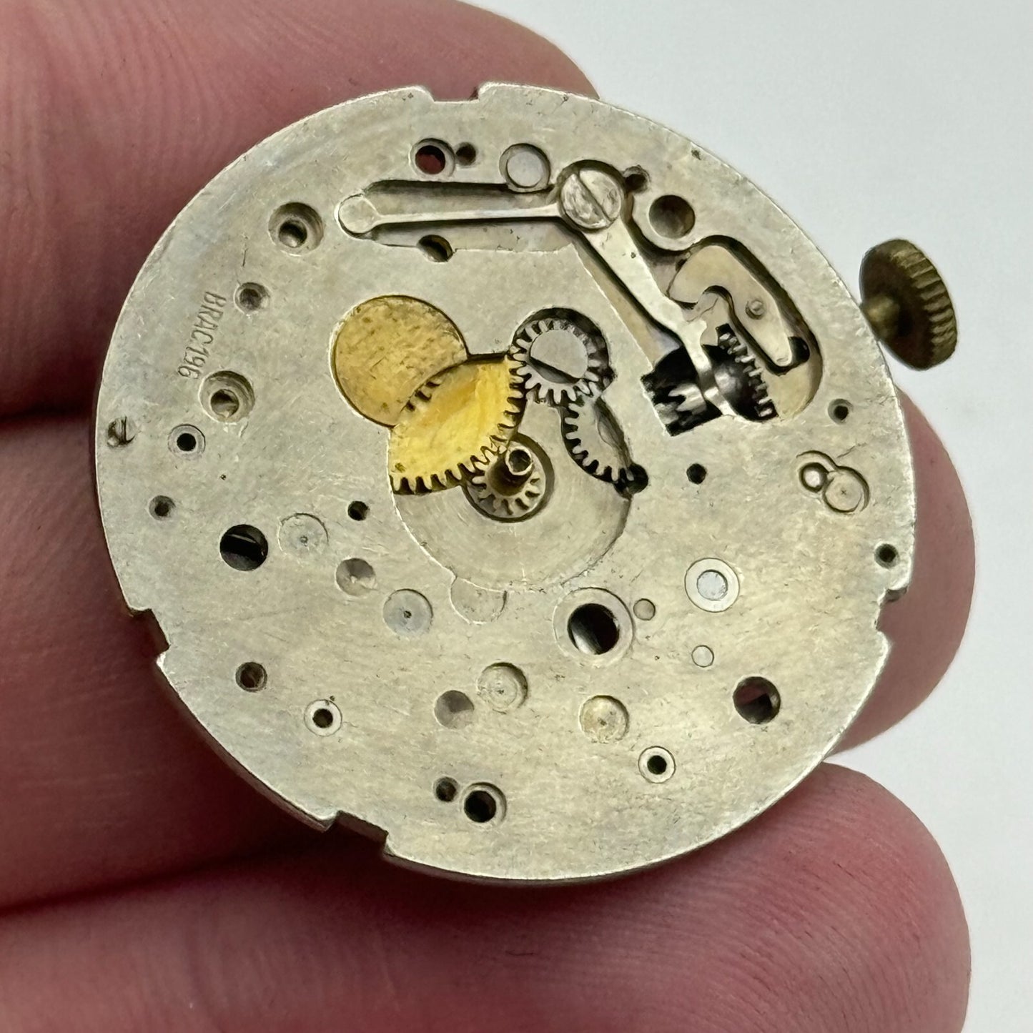 31.1mm Brac 196 Balance Intact Manual Wind 1 Jewel Watch Movement PARTS SPARES