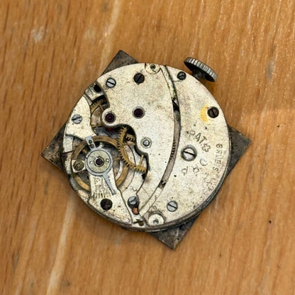 25mm Running Vintage Tank Watch PAT DRP Sub Seconds Manual Wind PARTS / REPAIR