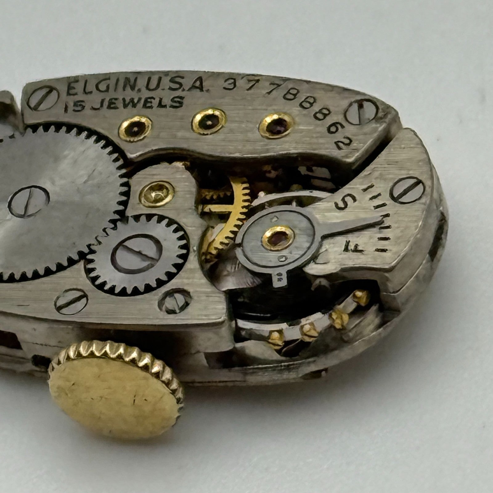 1938 Vintage 21/0s Elgin 541 Model 2 American Watch Movement PARTS REPAIR