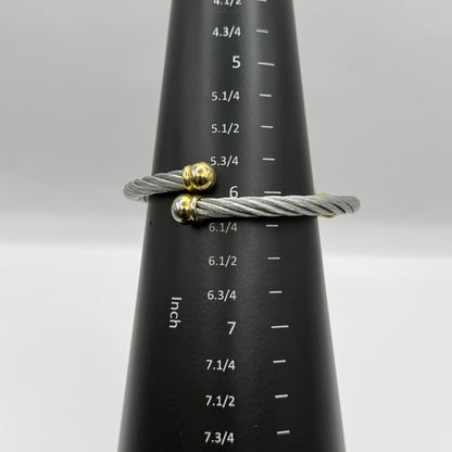 24mm Working Ladies Caravelle By Bulova Blue Dial Quartz Bangle Watch 6 Inches