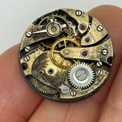 22.4mm Vintage FHF Patent 51482 Swiss Manual Wind Watch Movement PARTS REPAIR