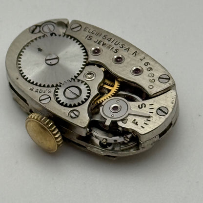 Elgin Grade 541 Model 2 Watch Movement 1951 21/0s American Parts Repair Ladies