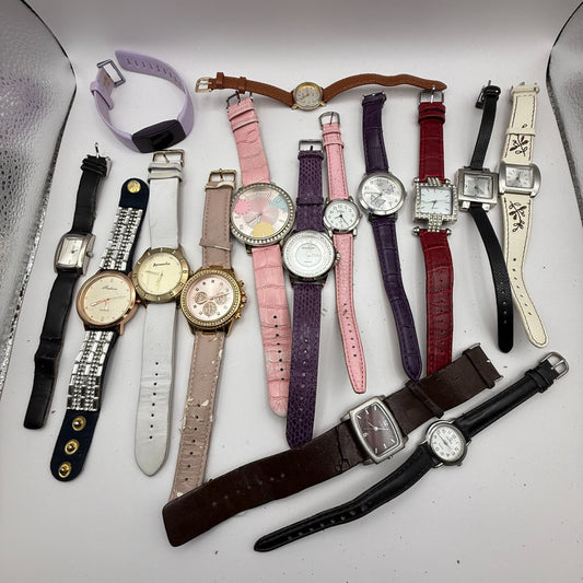 Bundle Of 15 Quartz Watches Job Lot Modern / Vintage Untested Parts / Repair