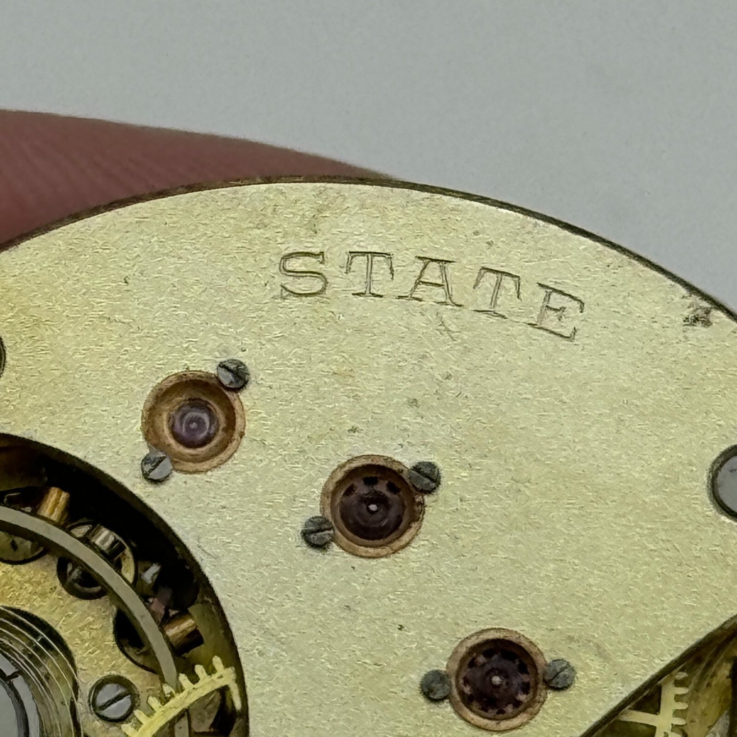 43mm Antique State US PAT.24MAY-1904 Swiss Hunter Pocket Watch Movement PARTS