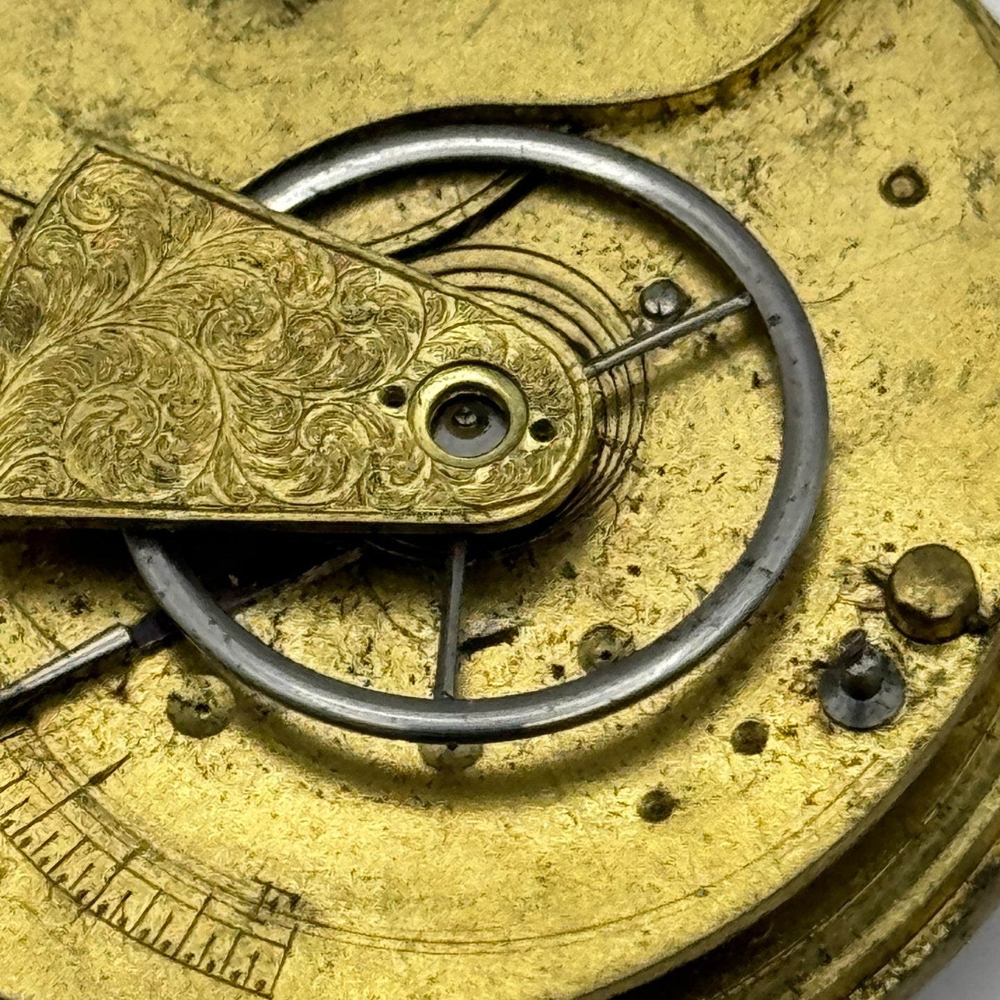 Fusee Pocket Watch Movement Antique English Key Wound Parts Repair Spares 45.9mm