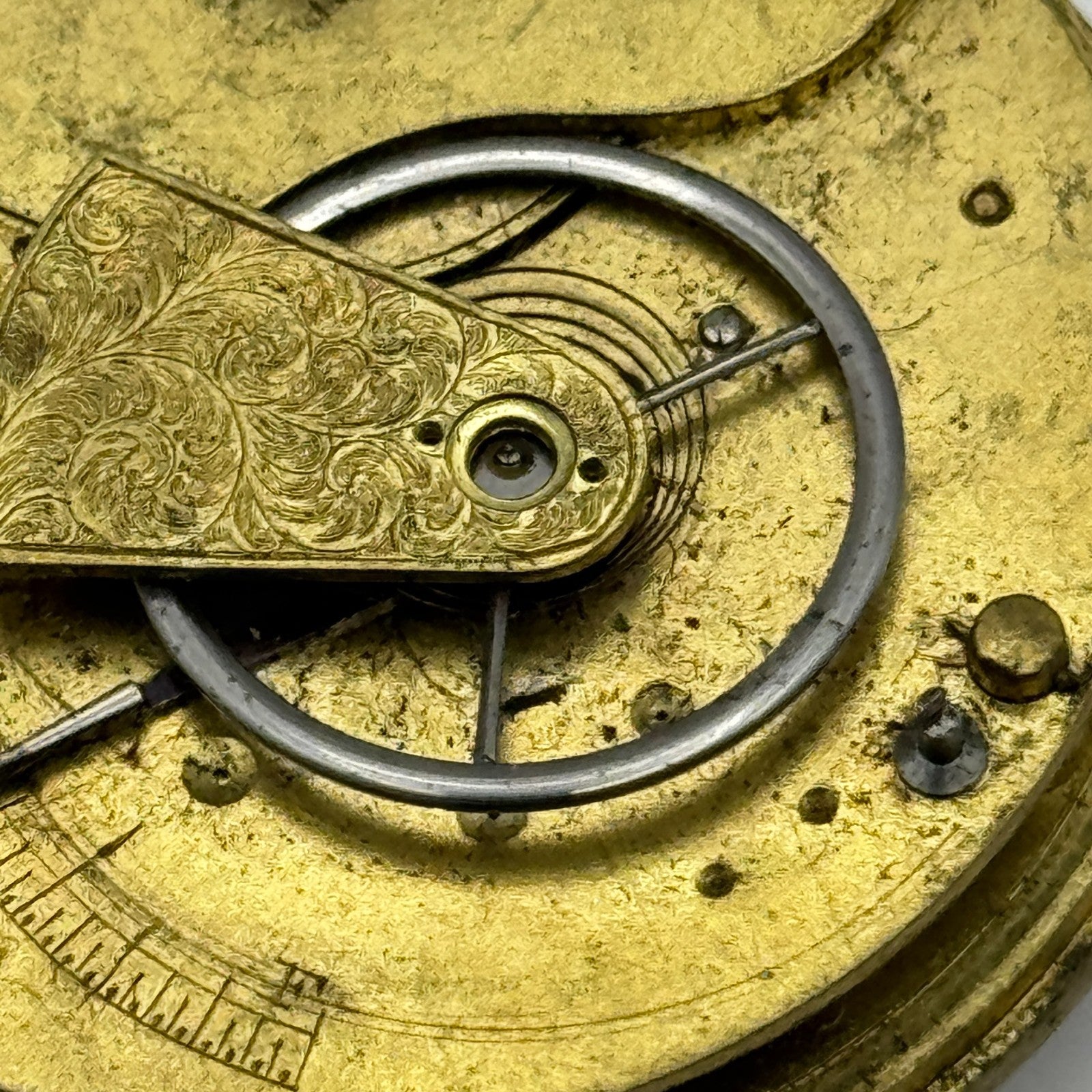 Fusee Pocket Watch Movement Antique English Key Wound Parts Repair Spares 45.9mm