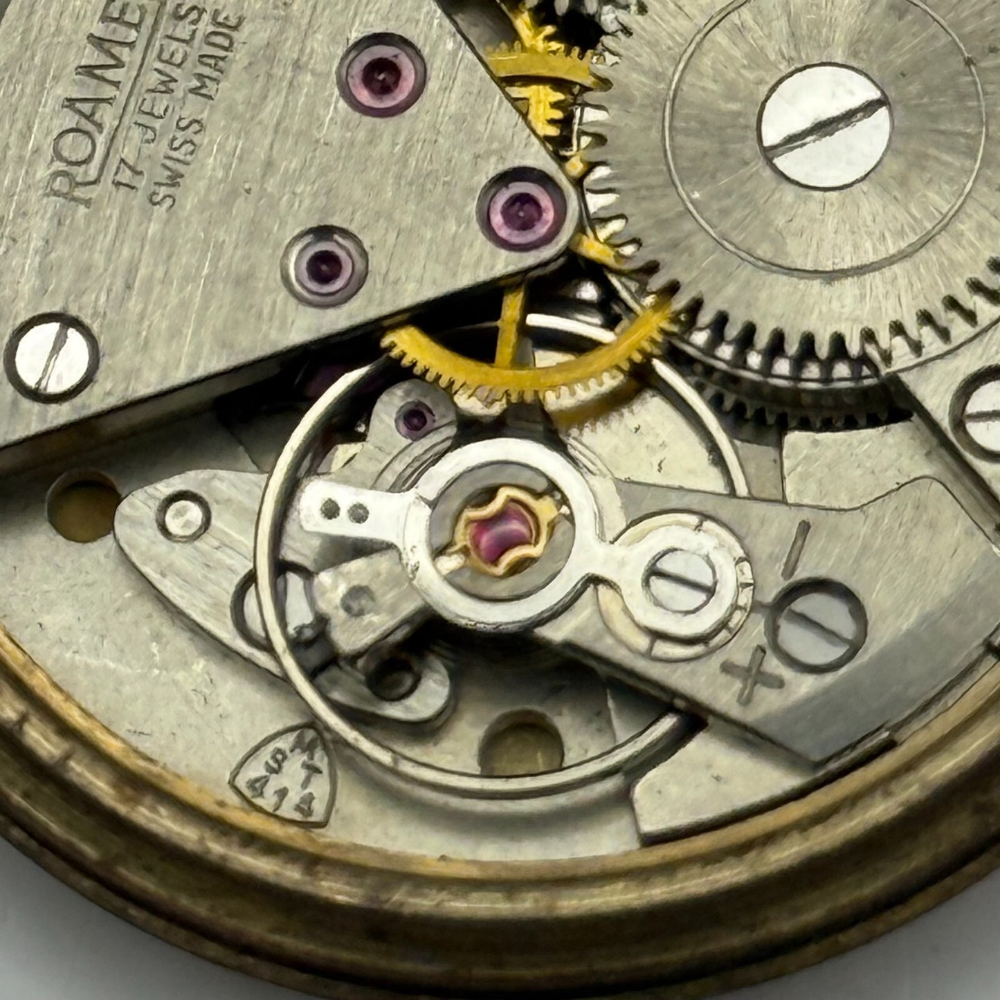 31mm Vintage Roamer MST 414 Balance Ok Watch Movement PARTS REPAIR