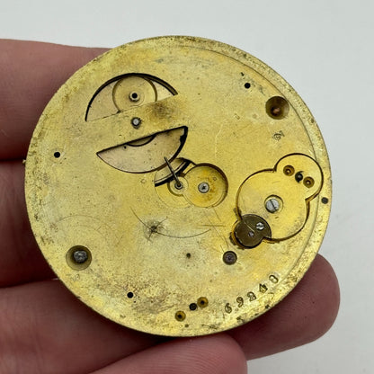 47.6mm Antique Muret Geneve Key Wound Pocket Watch Movement PARTS REPAIR SPARES