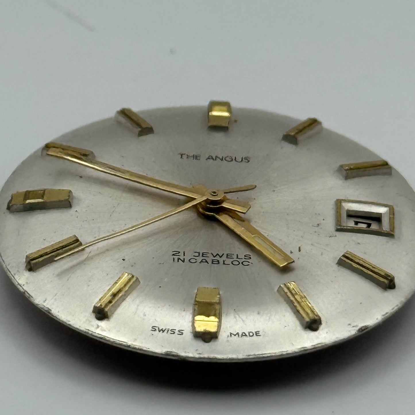 ETA 2408 Date Watch Movement The Angus Manual Wind Vintage Parts Repair 25.9mm