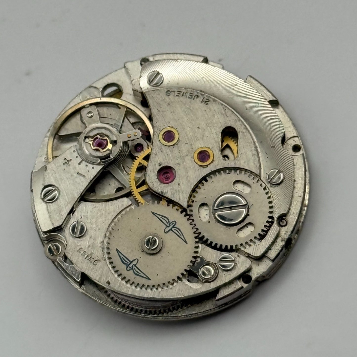 AS 2061 Watch Movement Manual Wind Vintage Swiss 21 Jewels Parts Repair 25.5mm