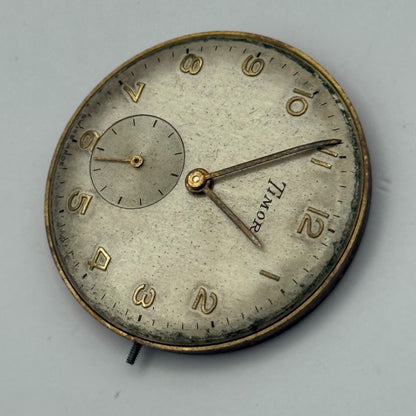 AS 1200 Watch Movement Timor Manual Wind Vintage Swiss Parts Repair 30.4mm