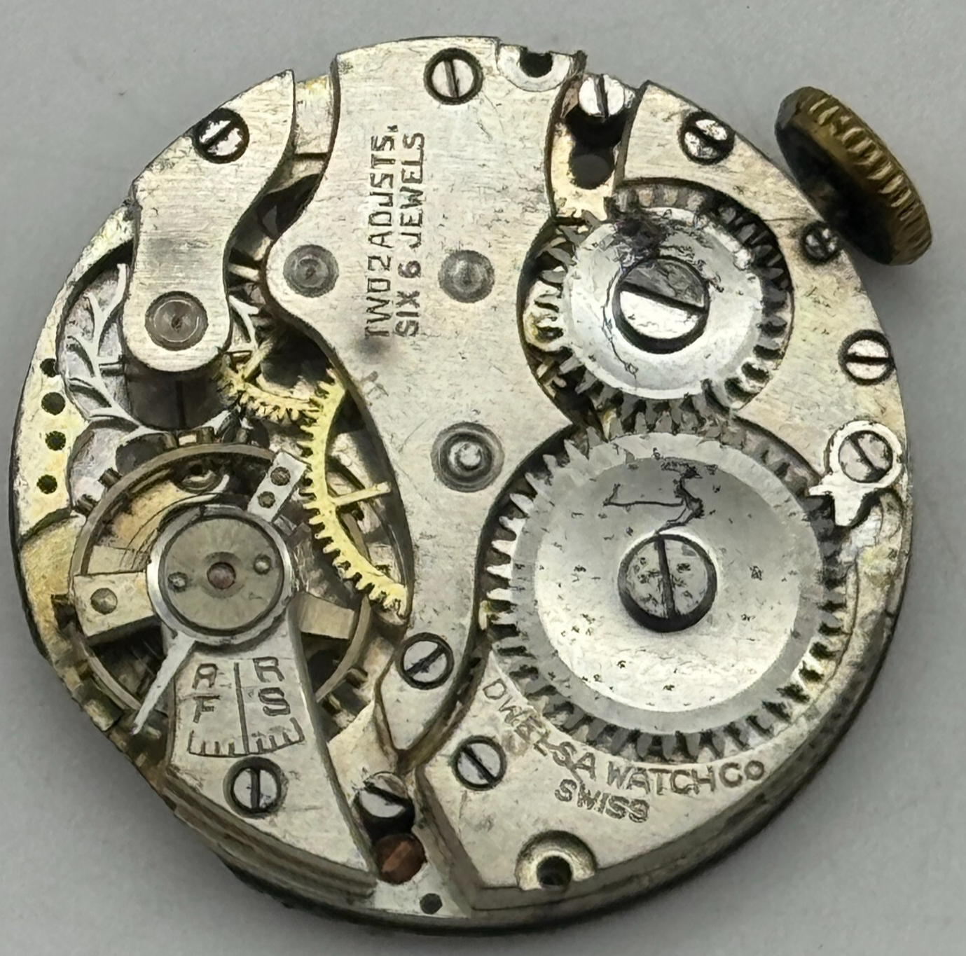 23.7mm Dwelsa Watch Co AS 340 A Schild Manual Wind Swiss Watch Movement PARTS