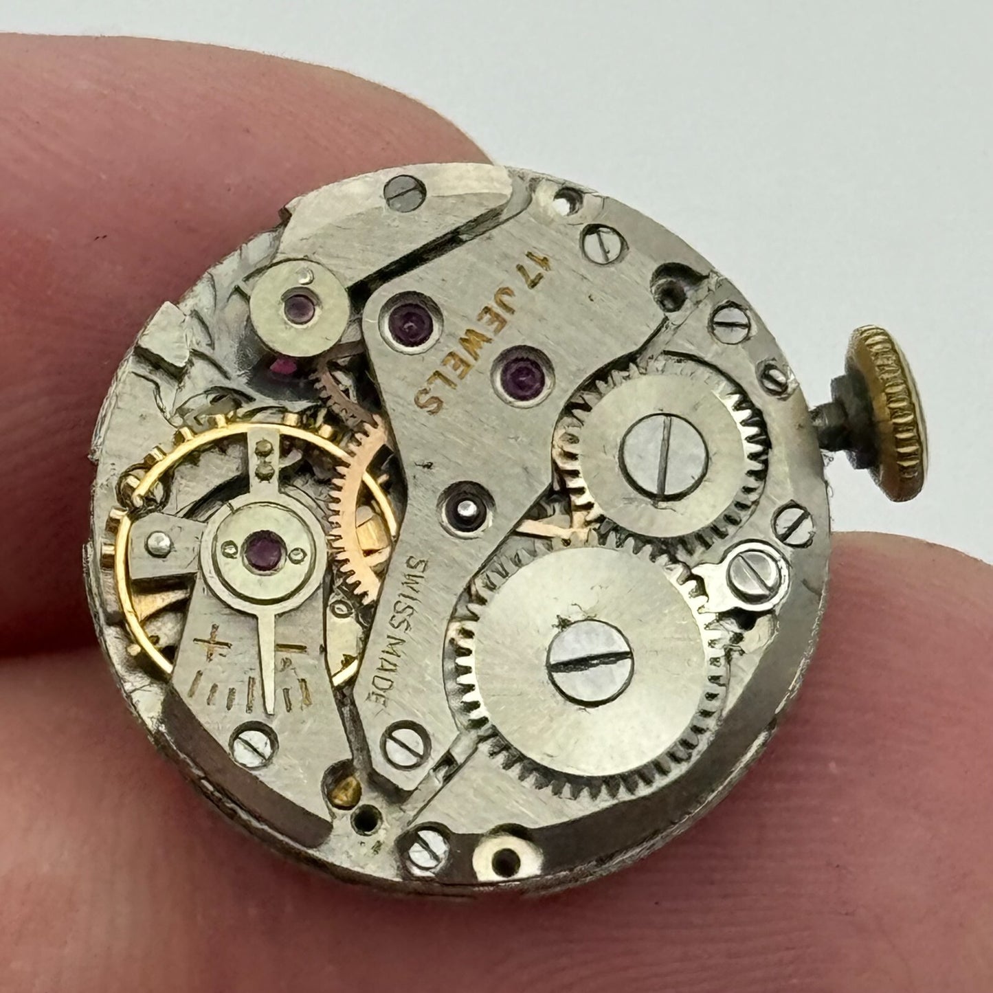 19.6mm Olma Ladies AS 970 Manual Wind Swiss Made 17 Jewels Watch Movement PARTS