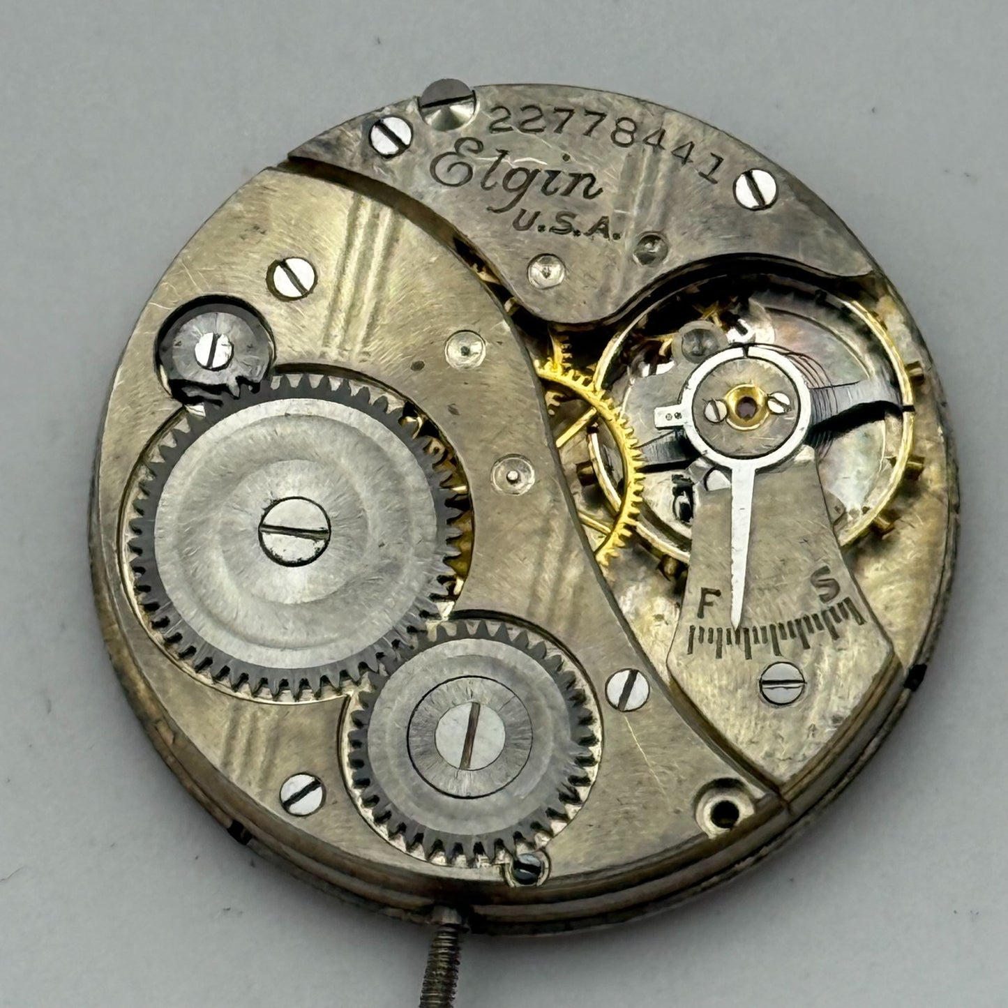 1920 Antique 6/0s Elgin 431 Model 2 American Watch Movement PARTS REPAIR SPARES