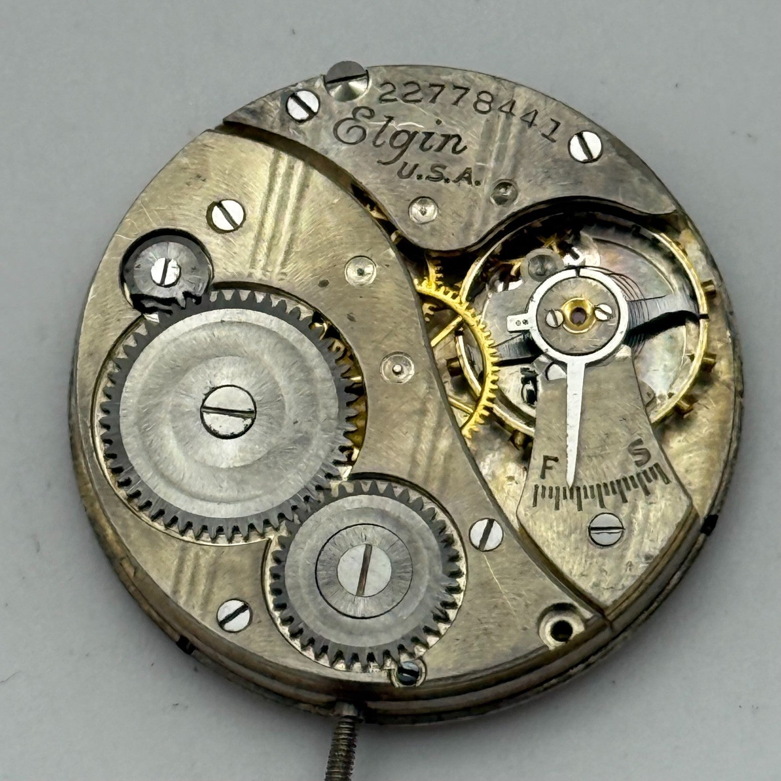 1920 Antique 6/0s Elgin 431 Model 2 American Watch Movement PARTS REPAIR SPARES
