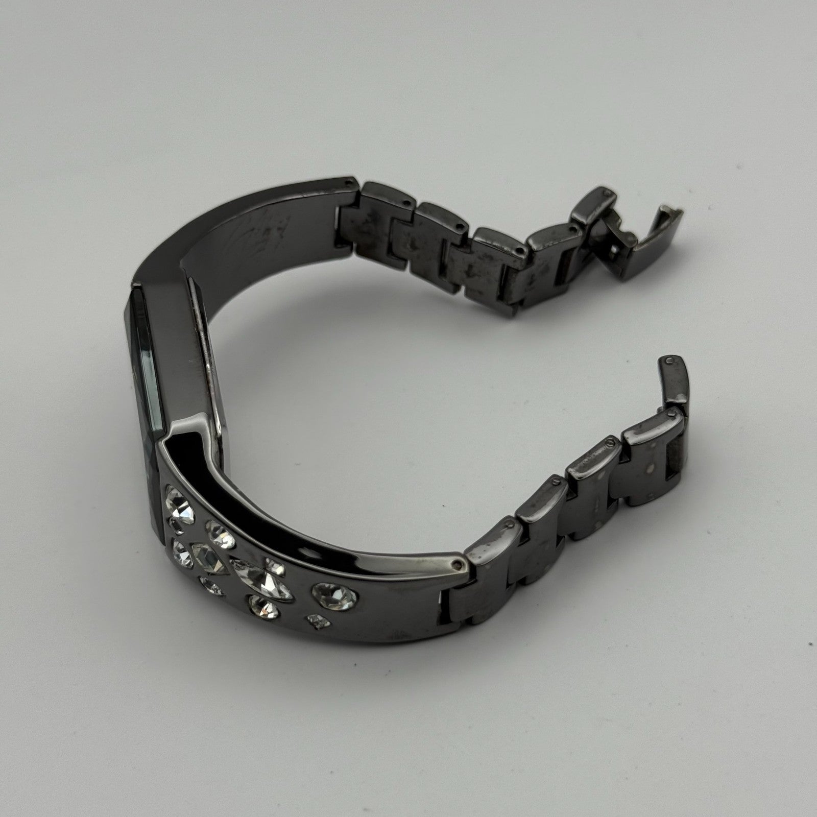 Lipsy London Ladies Quartz Watch Rectangular Black Dial Bracelet Working 22mm