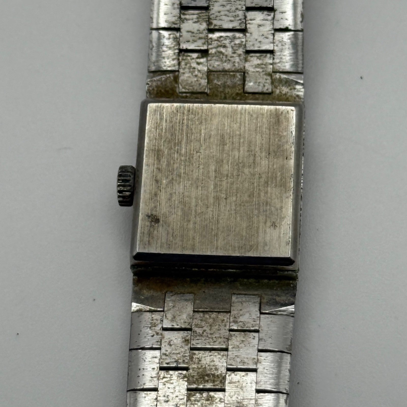 16mm Vintage Accurist 17 Jewels Bark Affect Swiss Manual Wind Watch PARTS REPAIR