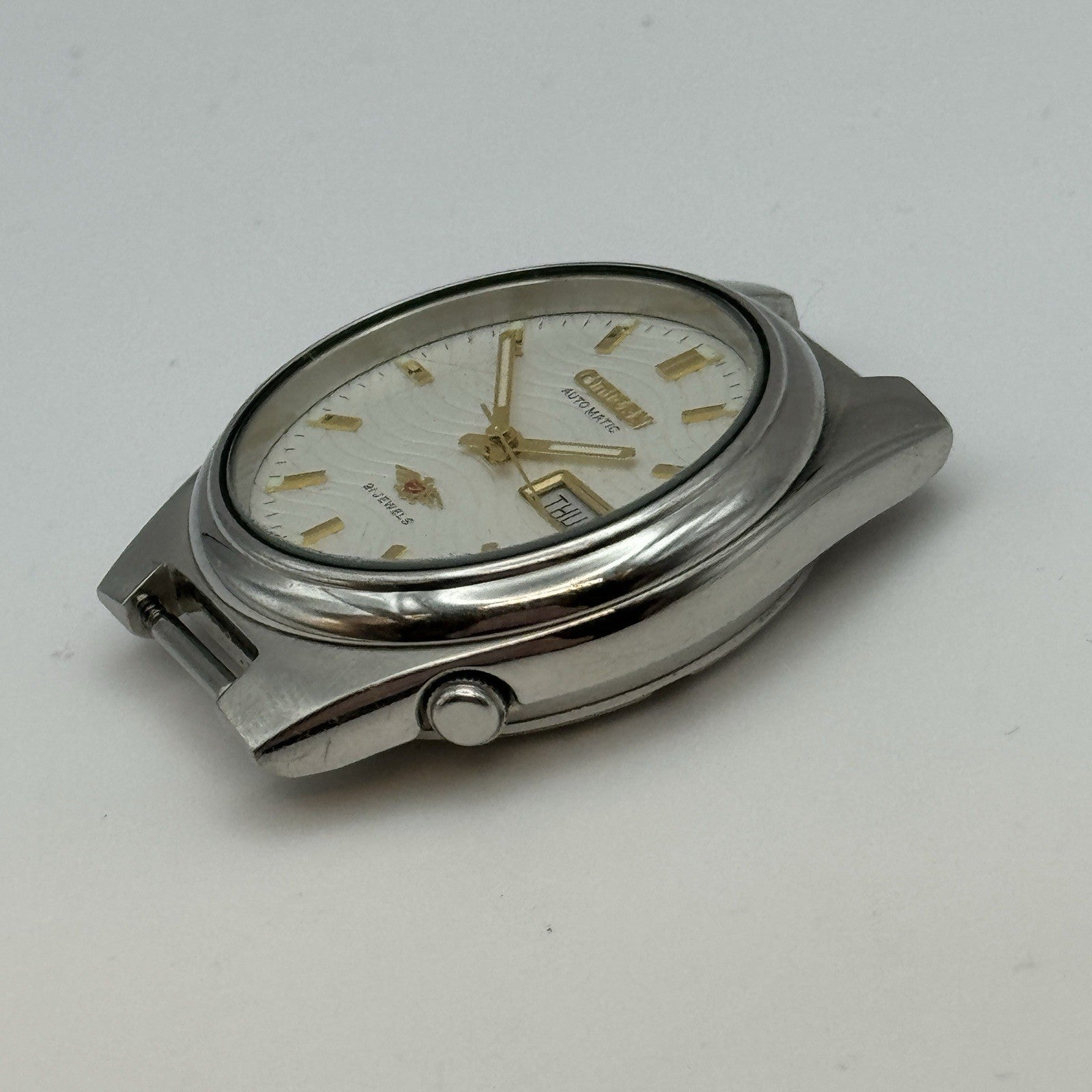 35mm Citizen 8200 Eagle 7 Automatic 4-R35314 Vintage Watch To Restore Arabic