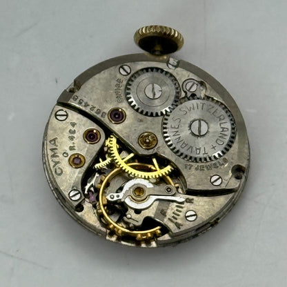 19.7mm Vintage Cyma R.424 Swiss 17 Jewels Manual Wind Watch Movement PART REPAIR