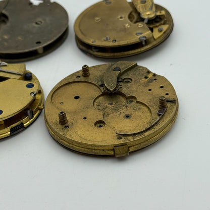 Bundle Of 6 Mixed Antique / Vintage Pocket Watch Movements PARTS REPAIR SPARES