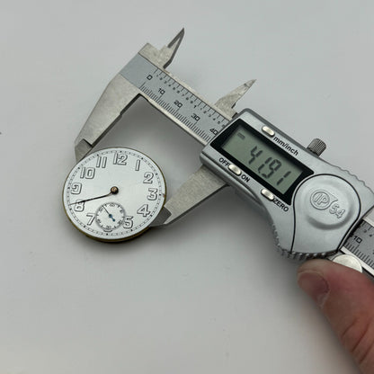 43.1mm Vintage Keystone USA 15 Jewels Swiss Hunter Pocket Watch Movement PARTS