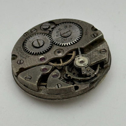 23.6mm Calibre 34 Swiss 15 Jewels Manual Wind Watch Movement Vintage PARTS SPARE